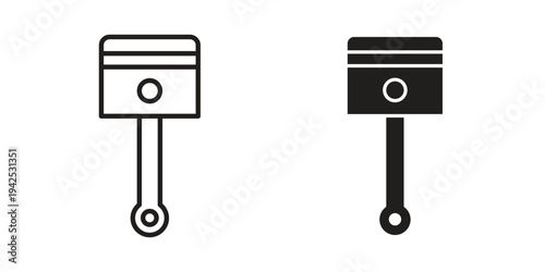 Car connecting rod icon set, logo vector eps10
