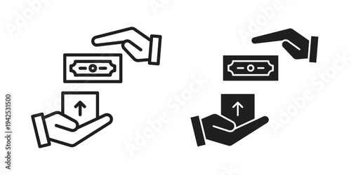 Cash on delivery icon set, logo vector eps10