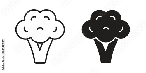 Cauliflower icon set, logo vector eps10