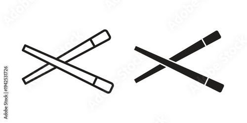 Chopsticks icon set, logo vector eps10