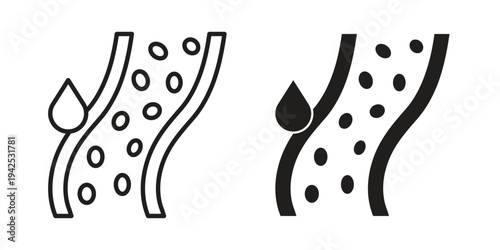 Cholesterol icon set, logo vector eps10