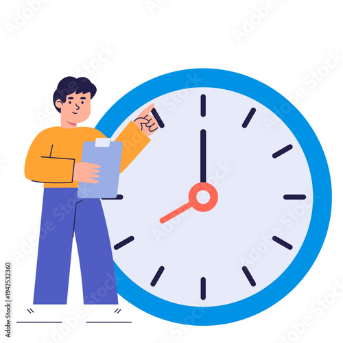 Time Management Productivity Illustration