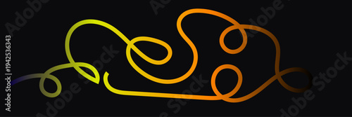 Abstract Rainbow Gradient Curved Lines Collection – Modern Wave Line Elements