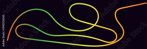 Abstract Rainbow Gradient Curved Lines Collection – Modern Wave Line Elements