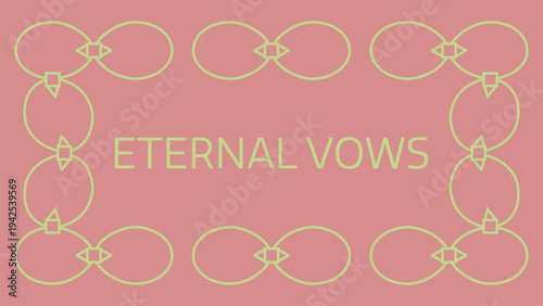 Eternal Vows Linked Ring Banner Illustration