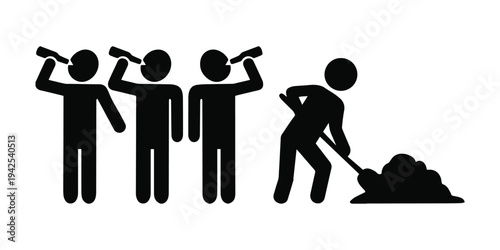 Office Work Team Cartoon Vector