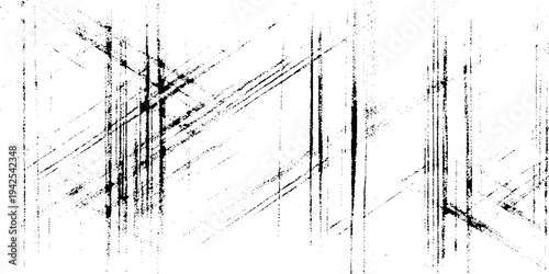 abstract black and white scratched texture with sharp lines, This distressed gritty texture provides a weathered and industrial aesthetic design.