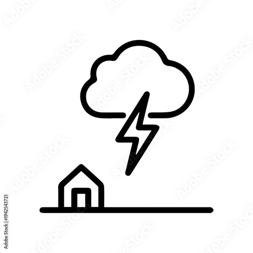 Storm approaching house