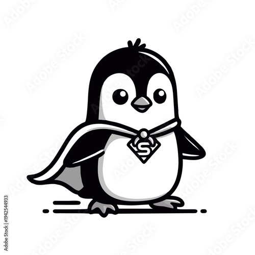 Meet the superhero penguin, ready to save the day!