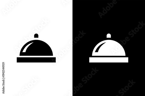 food travel journey icon, black and wahite concept flat outline vector design