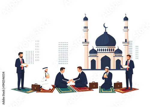 Ramadan iftar celebration with orchestra band playing music