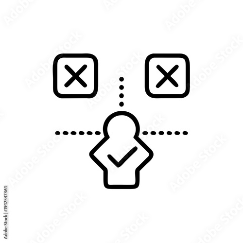 Survey Rejection Cross Icon