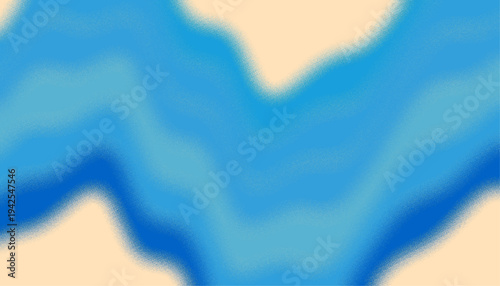 Abstract summer ocean waves with layered blue water and sandy beach tones, soft textured illustration inspired by sea shoreline and tropical summer vacation atmosphere