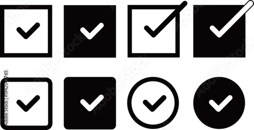 チェック アイコン セット / Check Mark Icons – OK・完了・確認のシンボル