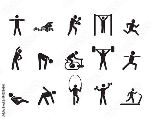 Vector Fitness Activity Icon Pack
