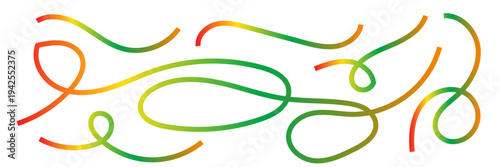 Abstract Rainbow Gradient Curved Lines Collection – Modern Wave Line Elements