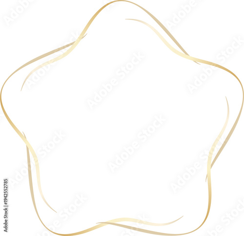 高級感のあるラインのフレーム　ゴールド