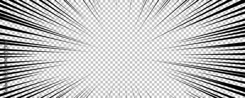 Black comic book transparent background