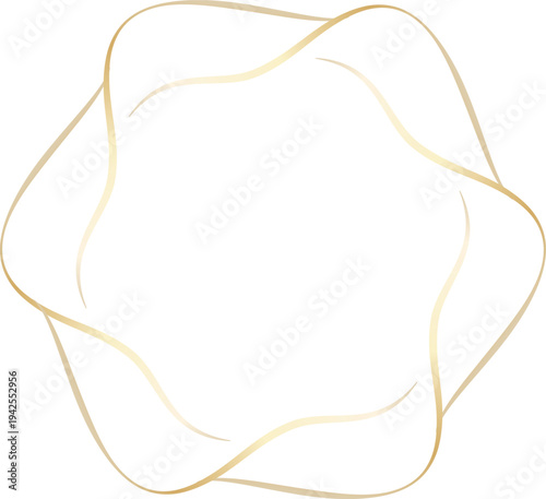 高級感のあるラインのフレーム　ゴールド