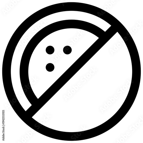 Watermelon. Editable stroke vector icon.