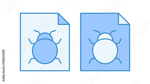 Bug Report Software Error Issue Detection Debugging System Concept Color Icon Set