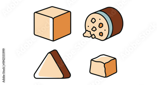 Halva Line art vector set minimal elegant abstract color illustration