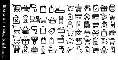Delivery Service Outline Icons