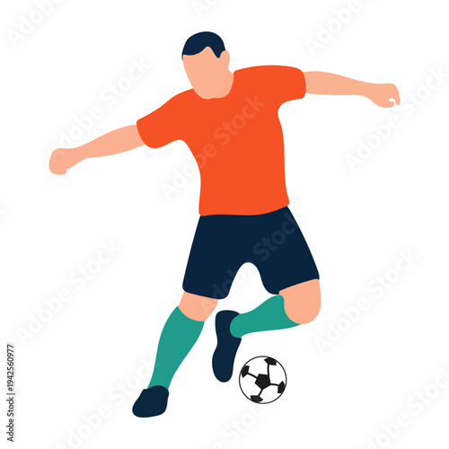 Soccer Player Dribbling Ball Icon