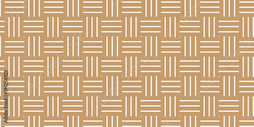 Abstract overlap mat grid metallic structure pattern square overlap brown gradient stripes wall and decoration maze textile paper triangle background.