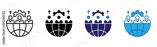 Public Icon Multi Style Vector Illustration