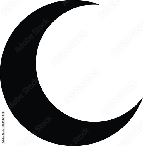 Black silhouette of a Muslim family walking toward a mosque isolated on white background for Ramadan Kareem and Eid Mubarak greeting card design