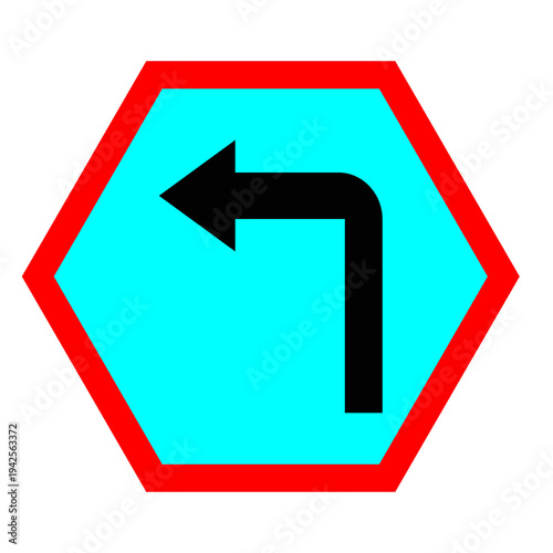 Free Download left turn arrow sign - GFXLoad