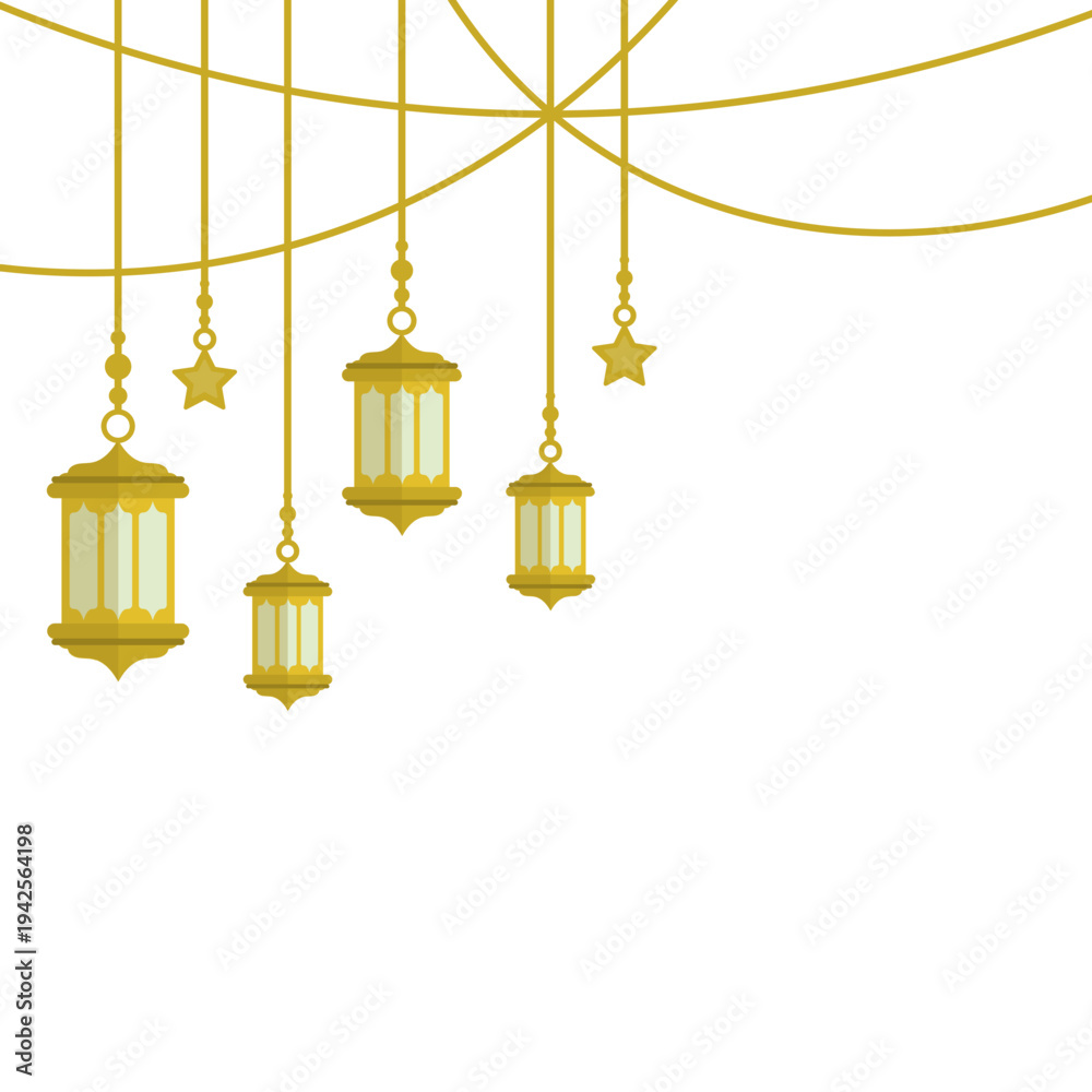 Obraz premium Gold Islamic Ramadan Lantern
