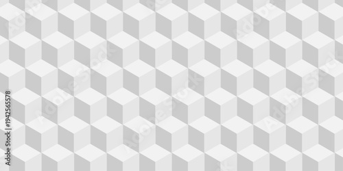 Abstract square gradient white and gray isometric diamond cubic square shape structure texture. cube geometric wall and floor. vector diamond hexagon triangle wallpaper background.