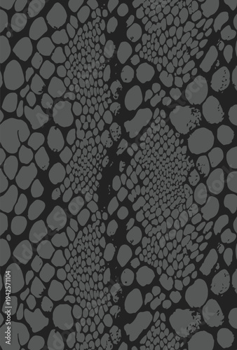 Snake Skin Pattern in Dark Gray and Black Colors