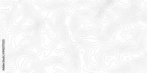 Seamless grid landscape white and gray area curve topography elevation map design. wave diagram contour stripe spiral composition discovery paper surface design.