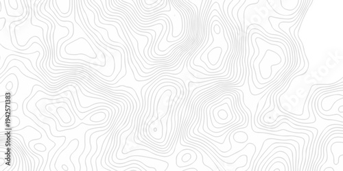 Seamless grid landscape white area curve topography elevation map design. wave diagram contour stripe spiral composition discovery paper surface design.