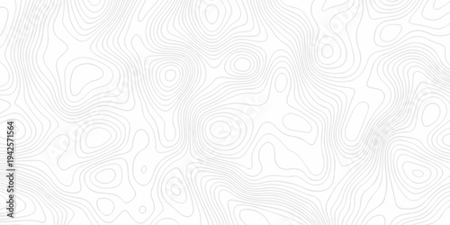 Seamless grid landscape white and gray area curve topography elevation map design. wave diagram contour stripe spiral composition discovery paper surface design.