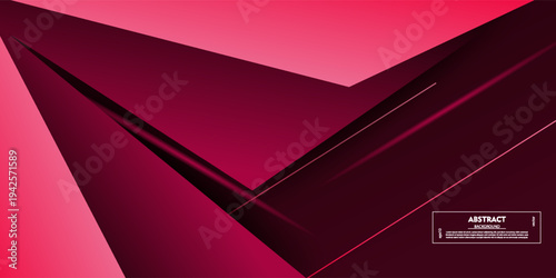 Purple and pink abstract page background. Dynamic color concept. Square arrow cutout pattern element design. Vector eps10