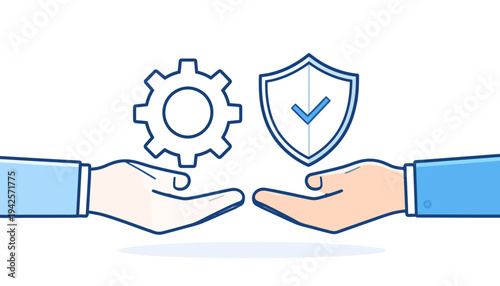 Secure and Efficient Operations A Visual Representation of Trust and Mechanical Precision in Business