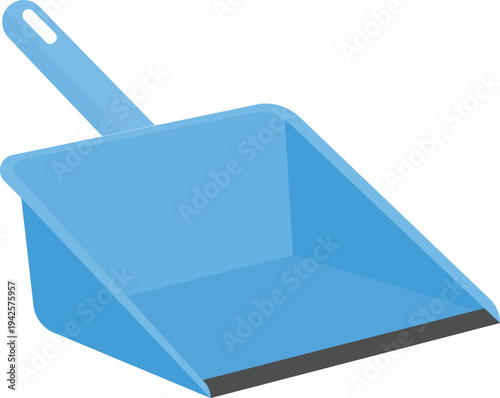 Dustpan Flat Illustration Isolated on White Background