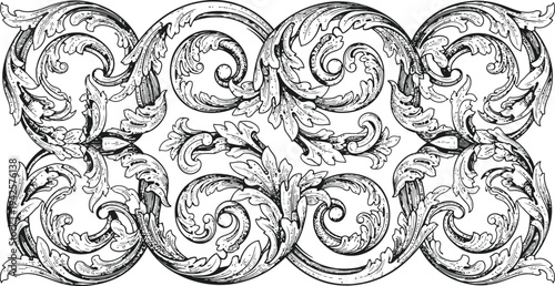 Baroque Swirl Ornament Flourish Swirls Decorative Element