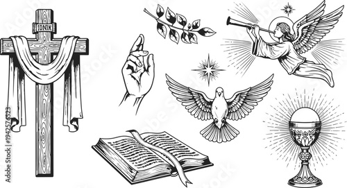 Christian Symbols Collection Vector Graphics