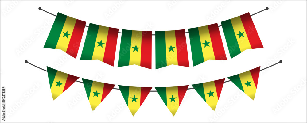 Obraz premium Senegal flag decoration isolated template collection
