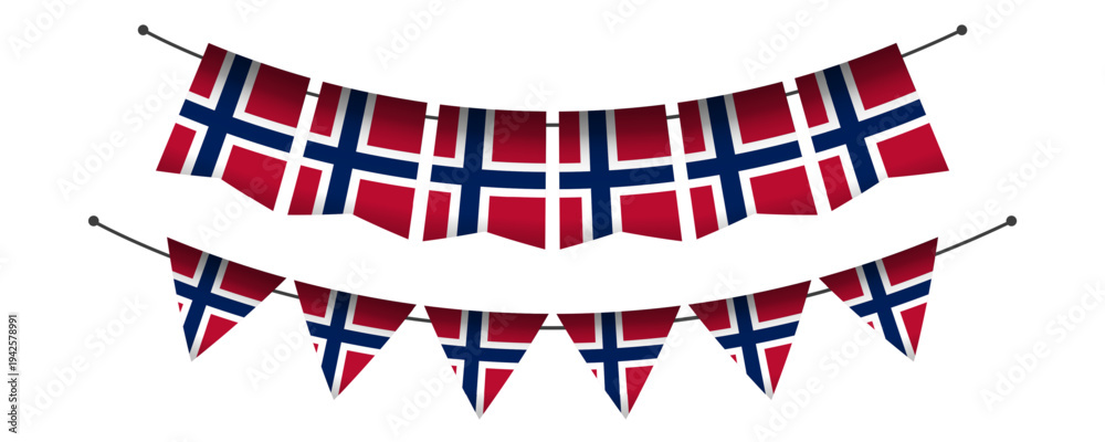Obraz premium Norway flag decoration isolated template collection