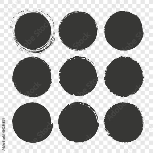 Comprehensive nine 9 collection. Professional texture Vector. Exceptional round shape. Extraordinary artistic symbols.