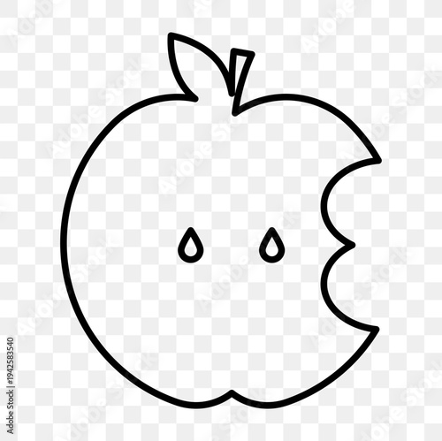 Comprehensive apple illustration. Professional fruit Vector. Extraordinary organic shape. Traditional plants element.