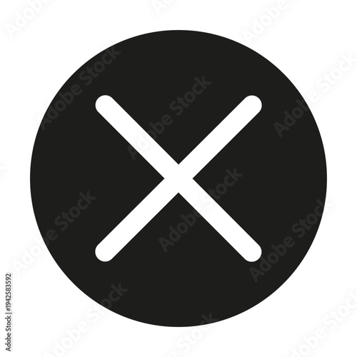 Professional interface icon. Universal cancellation symbol. Professional cross Vector. Professional cancellation development.