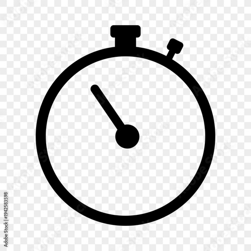 Professional timer icon. Accurate stopwatch symbol. Performance measurement Vector. Professional transparent background.