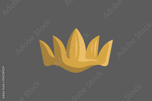Gold leaf crown classic old style logo